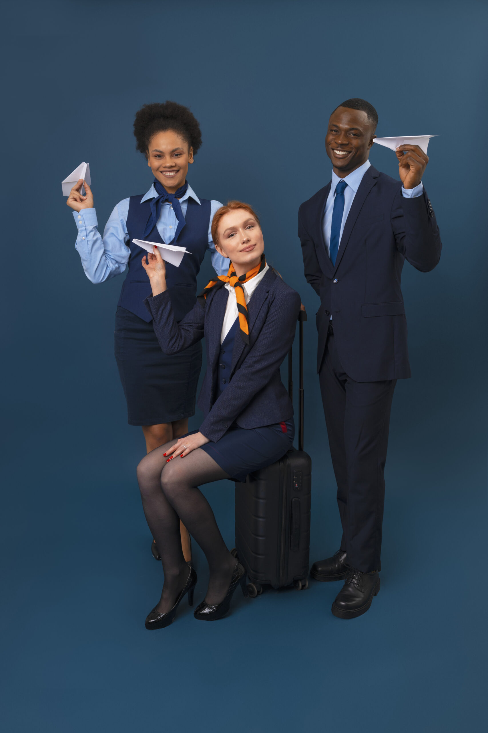 Travel professionals with luggage